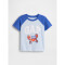 V-FRCH SS LOGO GRPH RAGLAN T ESSENTIAL BLUE