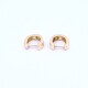 Aros oro 18k amarillo con doble hilera de brillantes. Aros oro 18k amarillo con doble hilera de brillantes.