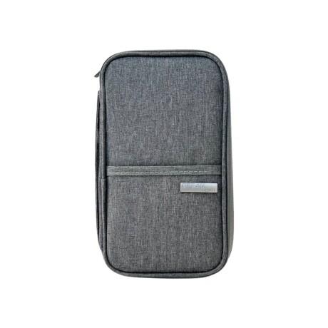 Portapasaporte Viaje Gris