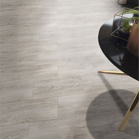 Semi Gres Maderado Gris Claro Mate 20X120Cm Piso Pared GAMAS DE GRIS