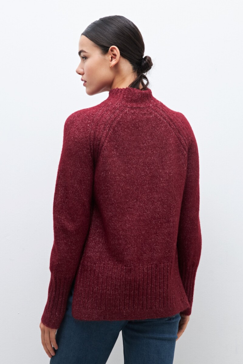 Polera oversized bordo
