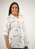 Camisa broderie bordada Blanca