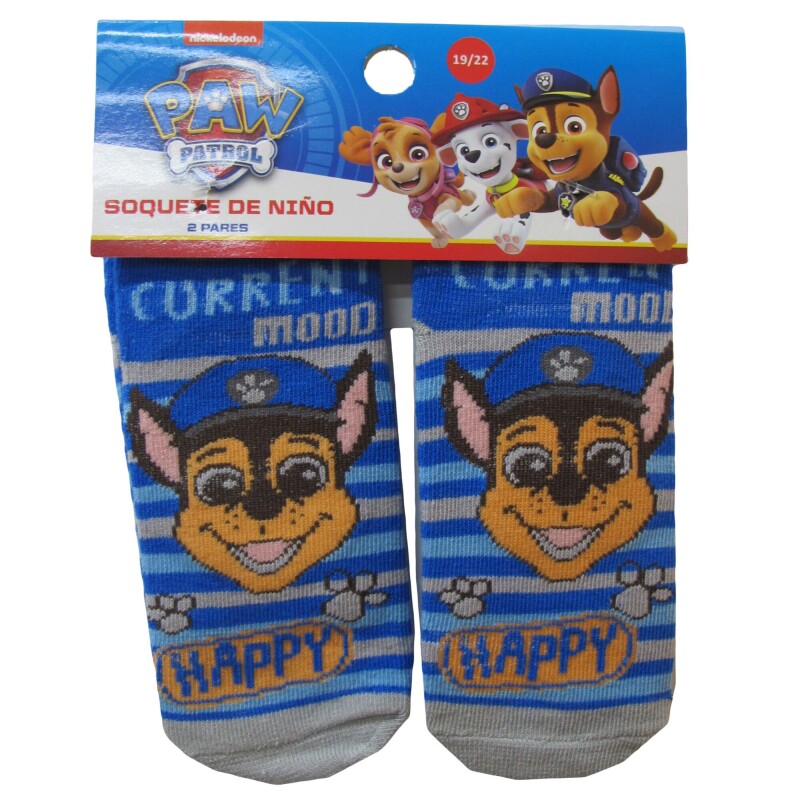 Medias Infantiles Disney x2 Paw Patrol Gris - Azul