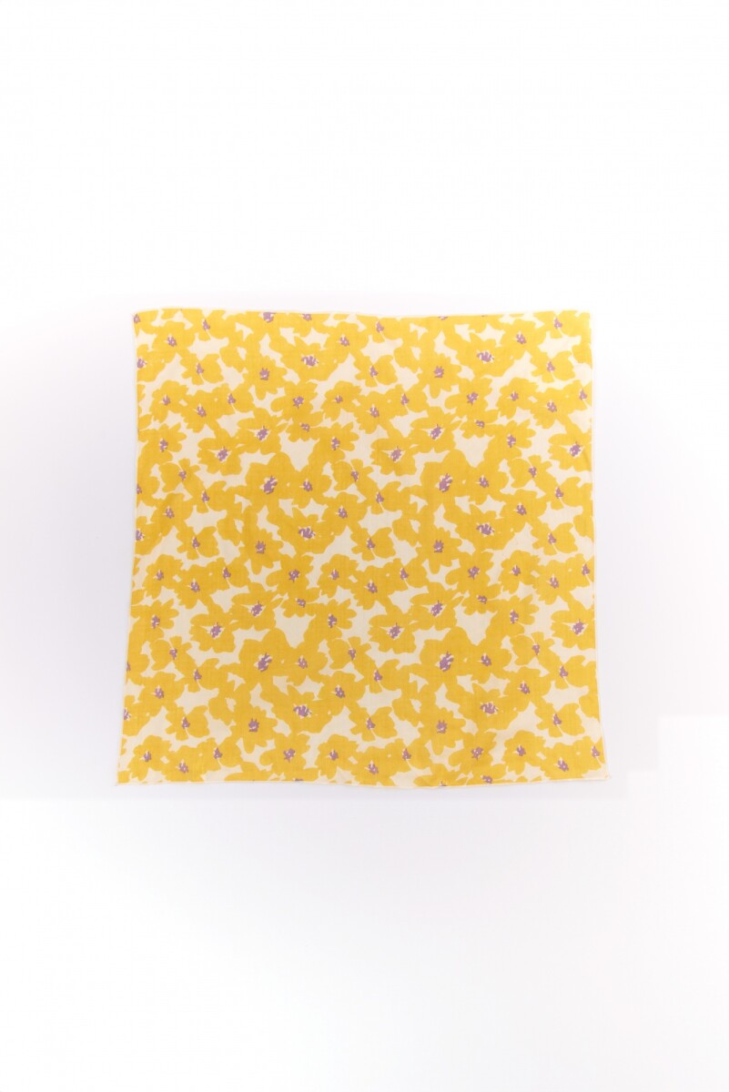 PAÑUELO MINI FLOR - AMARILLO 