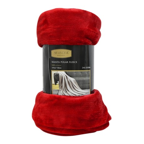 Manta Polar de 1 Plaza Fleece Rojo Pasión