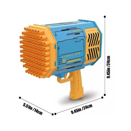 BAZUCA DE BURBUJAS CON BATERÍA RECARGABLE AMARILLO-AZUL