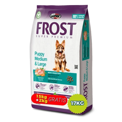 FROST PERROS CACHORROS RAZAS GRANDES - 15 + 2 KG GRATIS FROST PERROS CACHORROS RAZAS GRANDES - 15 + 2 KG GRATIS
