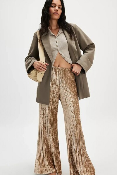 PANTALÓN VELVET STAR SIGN Beige