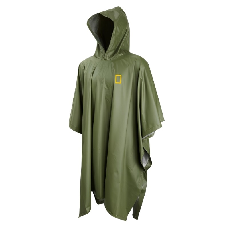 Poncho De Lluvia National Geographic Impermeable verde