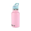 Botella infantil de acero inoxidable con stickers Rosa
