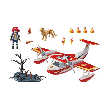 Hidroavión de Bomberos Playmobil 34 Piezas con Figuras