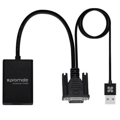 PROMATE Prolink-V2H Adaptador De VGA A HDMI Con Cable Usb PROMATE Prolink-V2H Adaptador De VGA A HDMI Con Cable Usb