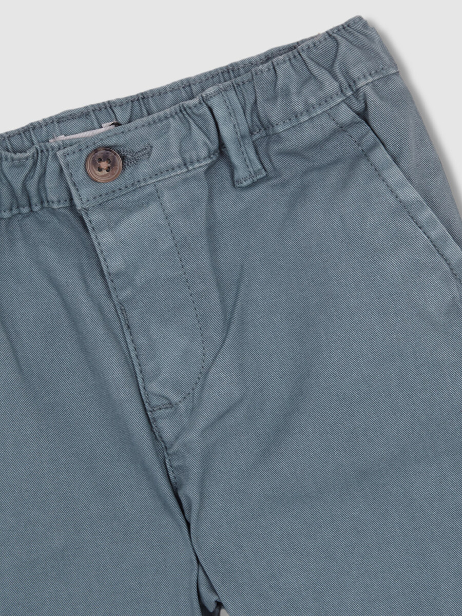 Pantalon Cintura Elastica Petroleo Claro