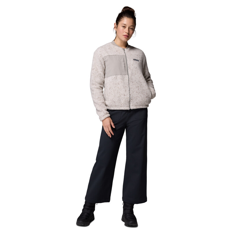 Campera Stellar Path Fleece Bomber Mujer DARK STONE