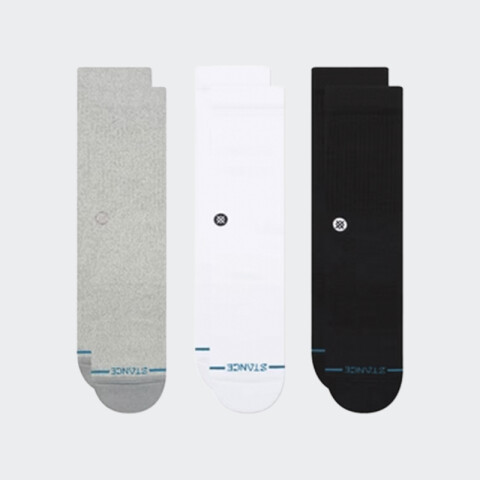 Medias Stance Icon 3 Pack Gris