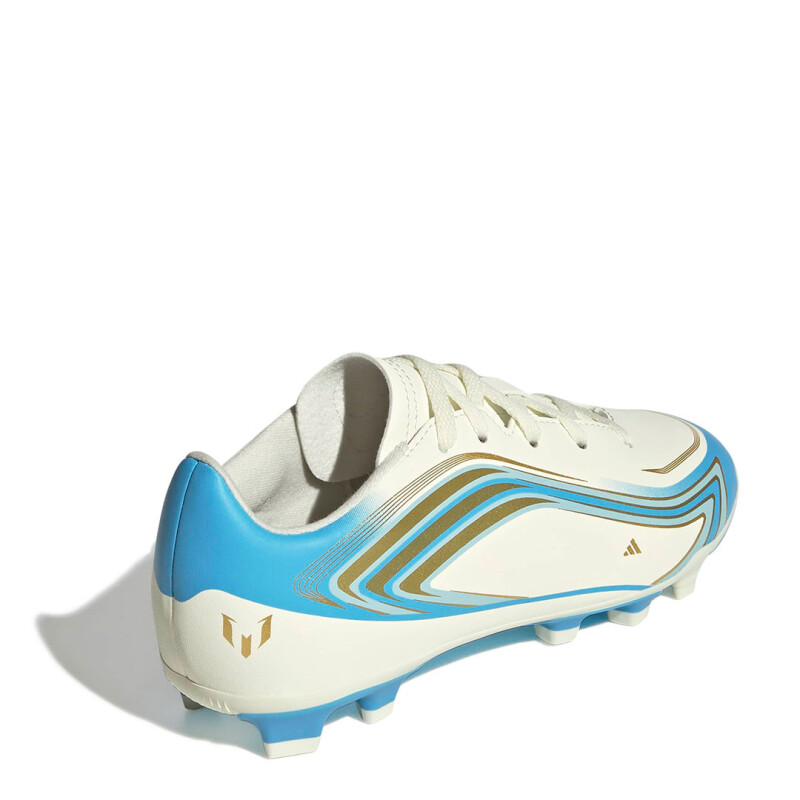 Championes de Niños Adidas Futbol F50 Messi Club Firm Ground Fg Blanco - Celeste