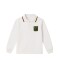 Buzo deportivo cuello polo Blanco