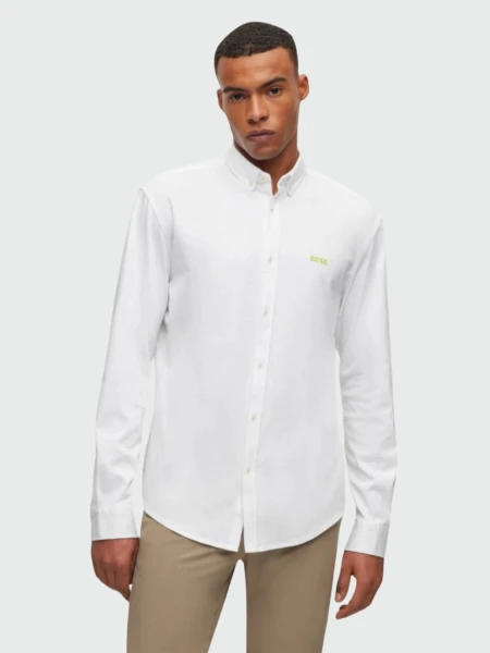 BOSS -Camisa Casual, regular fit, BIADO Blanco