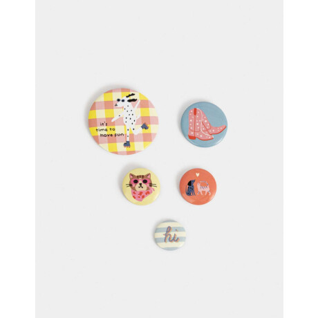 Set De Pins Countryside Combinacion Multicolor