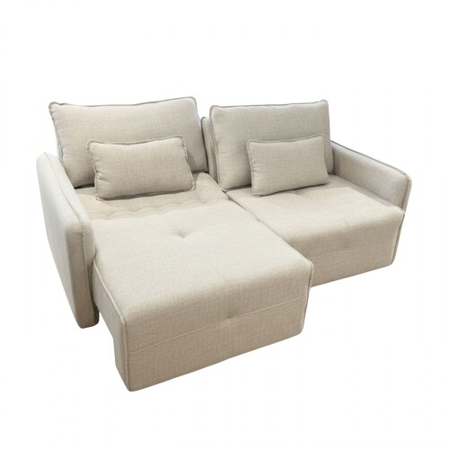 Sillón Cama Céline 3 Cueros - Extensible Beige