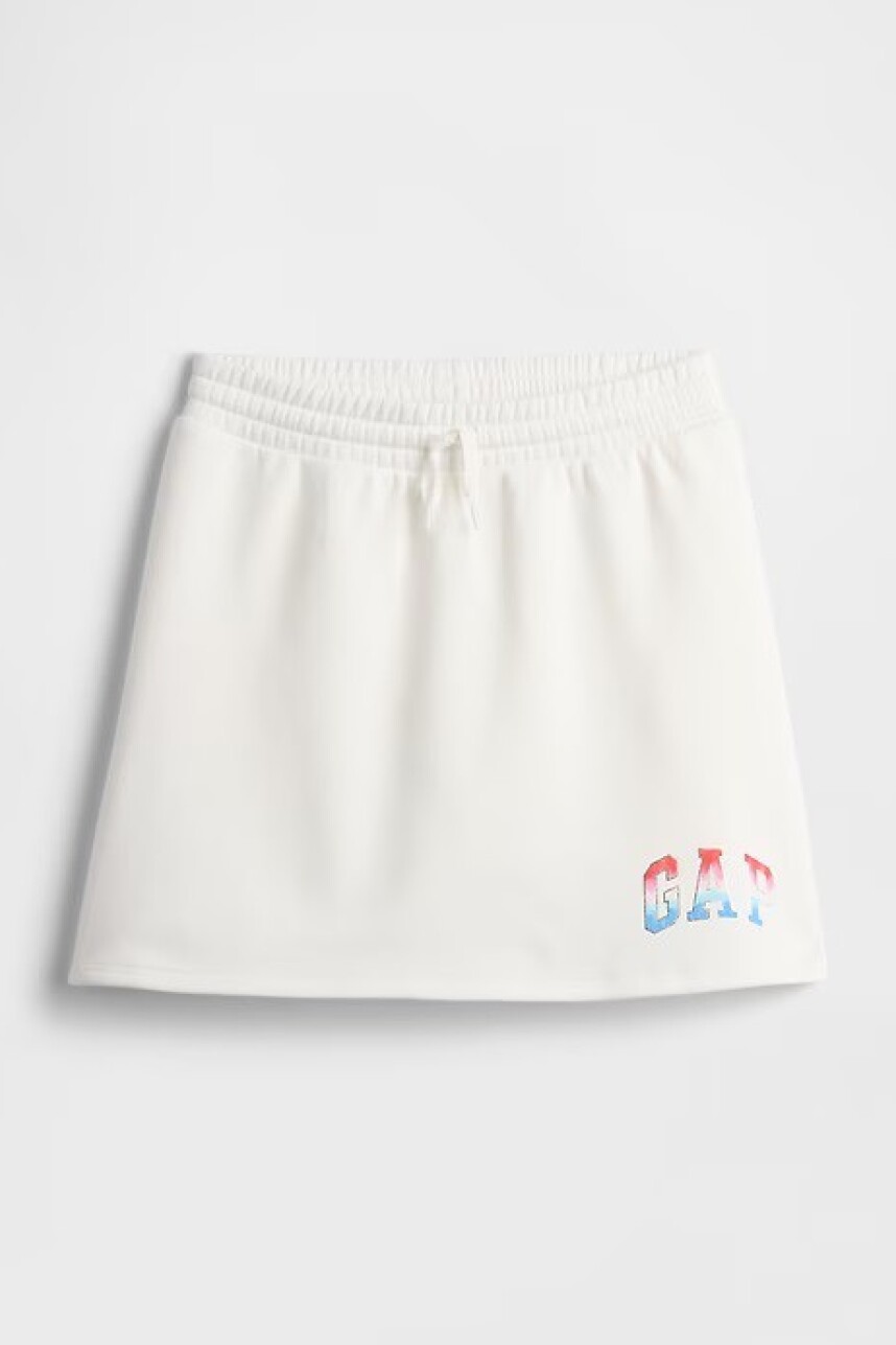 Short Pollera Logo Gap Niña New Off White
