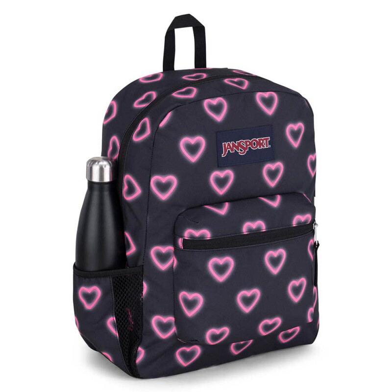 Mochila Cross Town - Unisex Happy Hearts Black