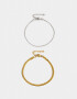 Pulseras Flexibles Sets Acero quirúrgico Set De Pulseras Mixplating - Combinacion Bicolor