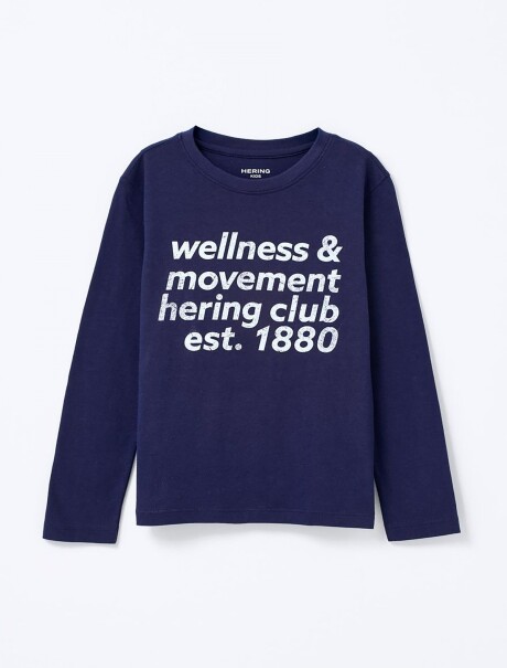 CAMISETA INFANTIL CON ESTAMPA AZUL