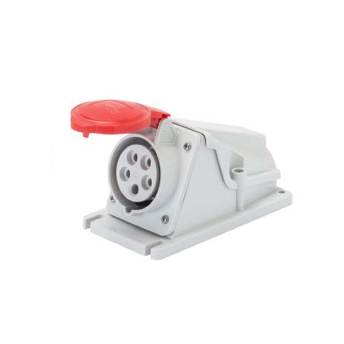 Tomacorriente exterior industrial 3P+T+N 32A 6HS 380V roja IP44 - GG2493 