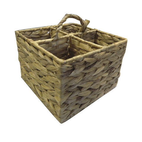 Canasto de Mimbre Cuadrado con Reparticiones Home Class 20 x 14 cm U