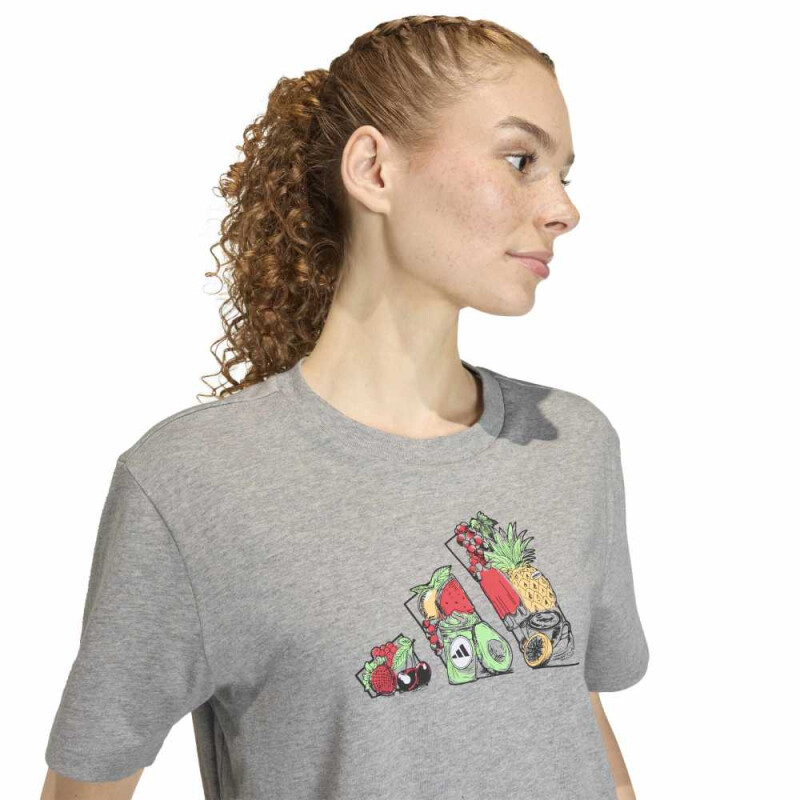 REMERA ADIDAS W FOOD CRO Mujer KA5074 Gris Claro