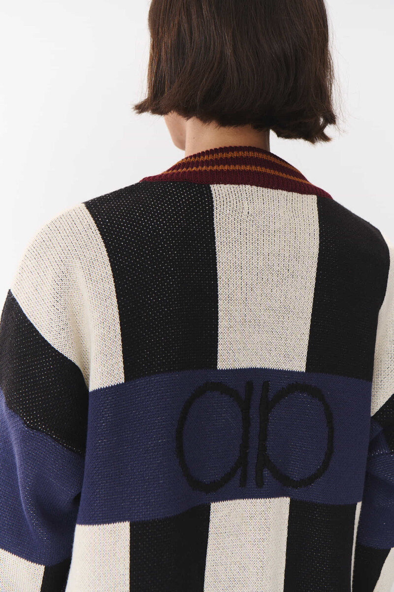 Cardigan Glory Print Negro