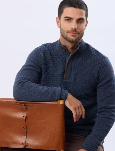 BUZO TEJIDO TEXTURADO Piedra