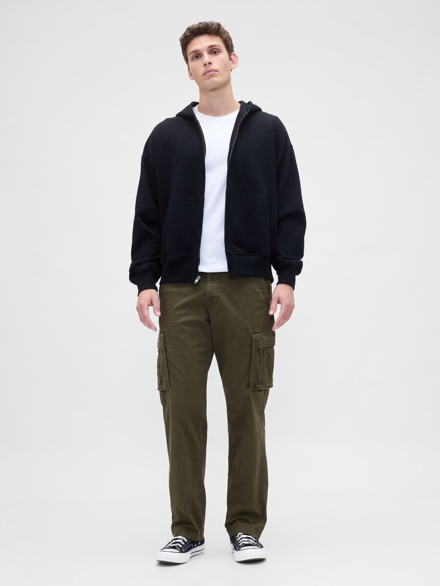 V-STRAIGHT CARGO PANT - BLACK MOSS 