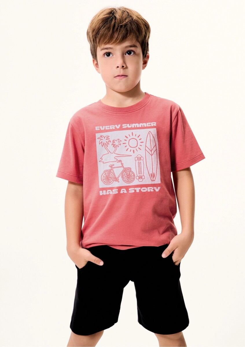 CAMISETA DE NIÑO MANGA CORTA ESTAMPADA - T-SHIRT MM MASC 