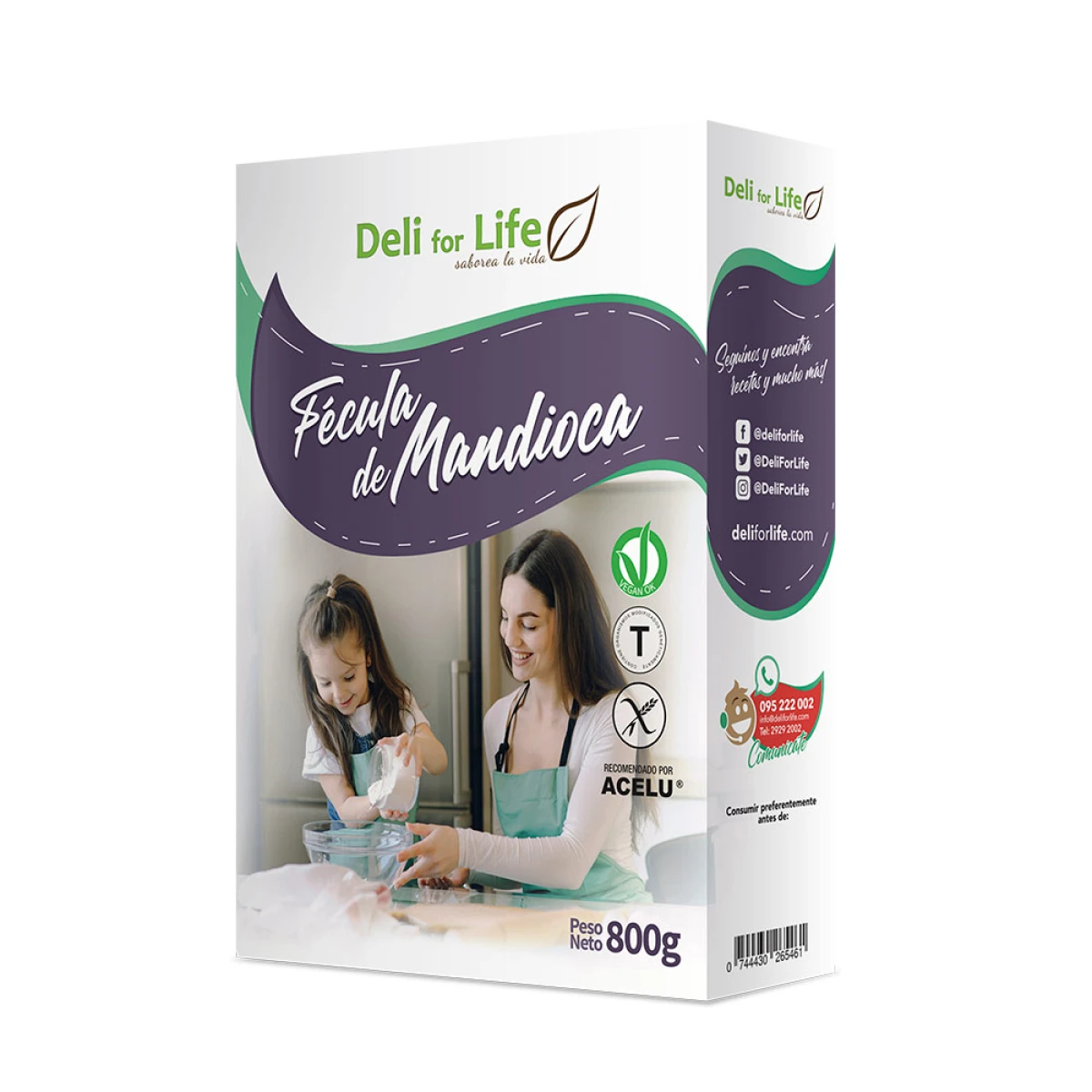 Fécula De Mandioca Sin Gluten Deli FOR Life 800g 