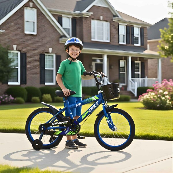 Bicicleta Infantil Sport Rod 16 Canasto Parrilla Guardabarros Azul 1