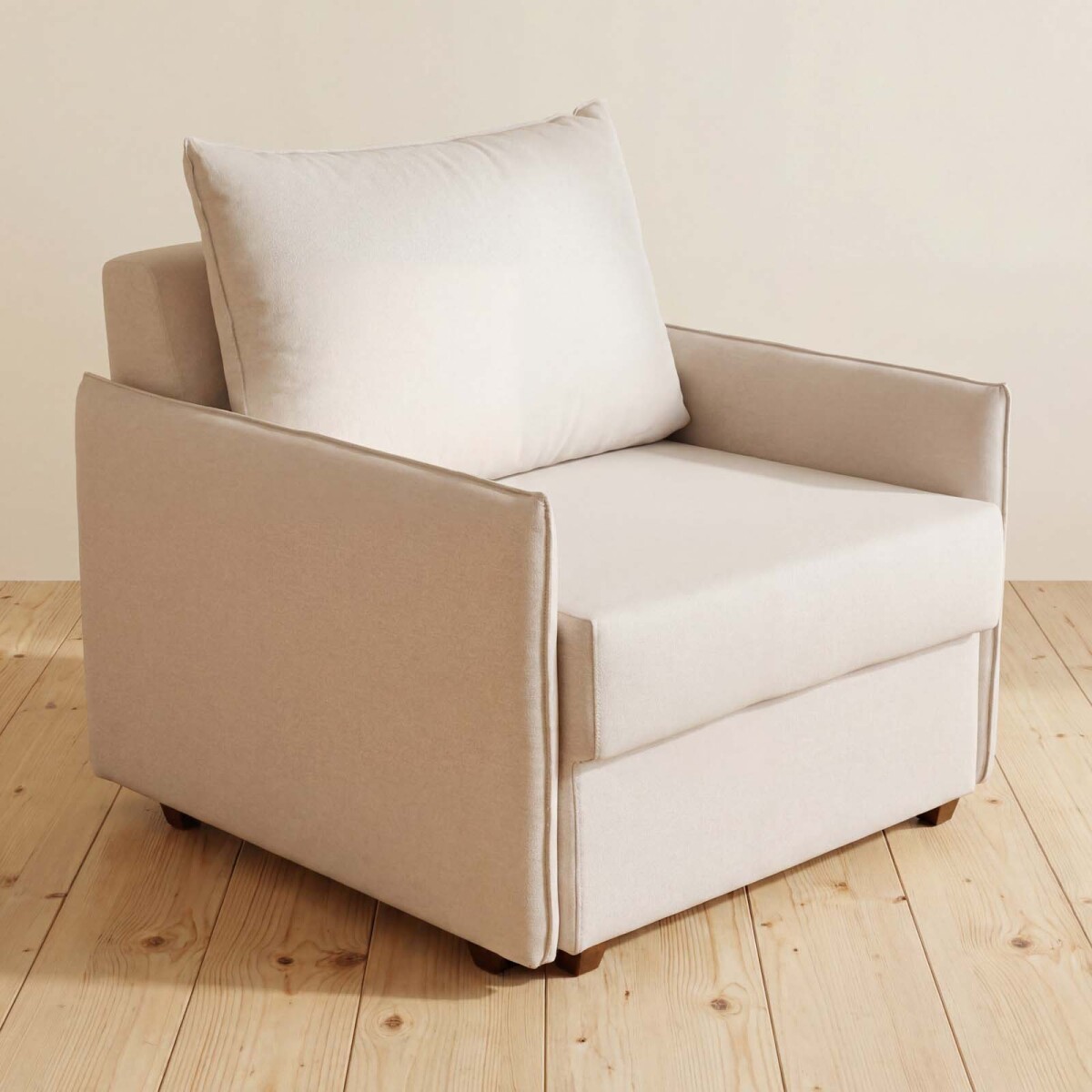SOFÁ CAMA - 1 CUERPO TELA NATURAL-BEIGE LUCCA BEIGE 