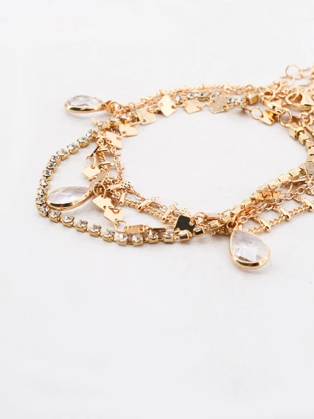 PULSERA SET x 4 DORADO