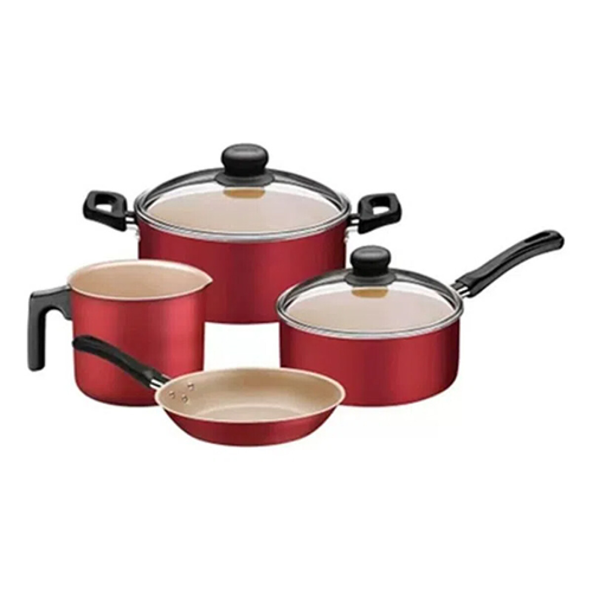 BATERIA COCINA TRAMONTINA - LINZ Negra - 7 Pzas -28299/008 - Sin color 