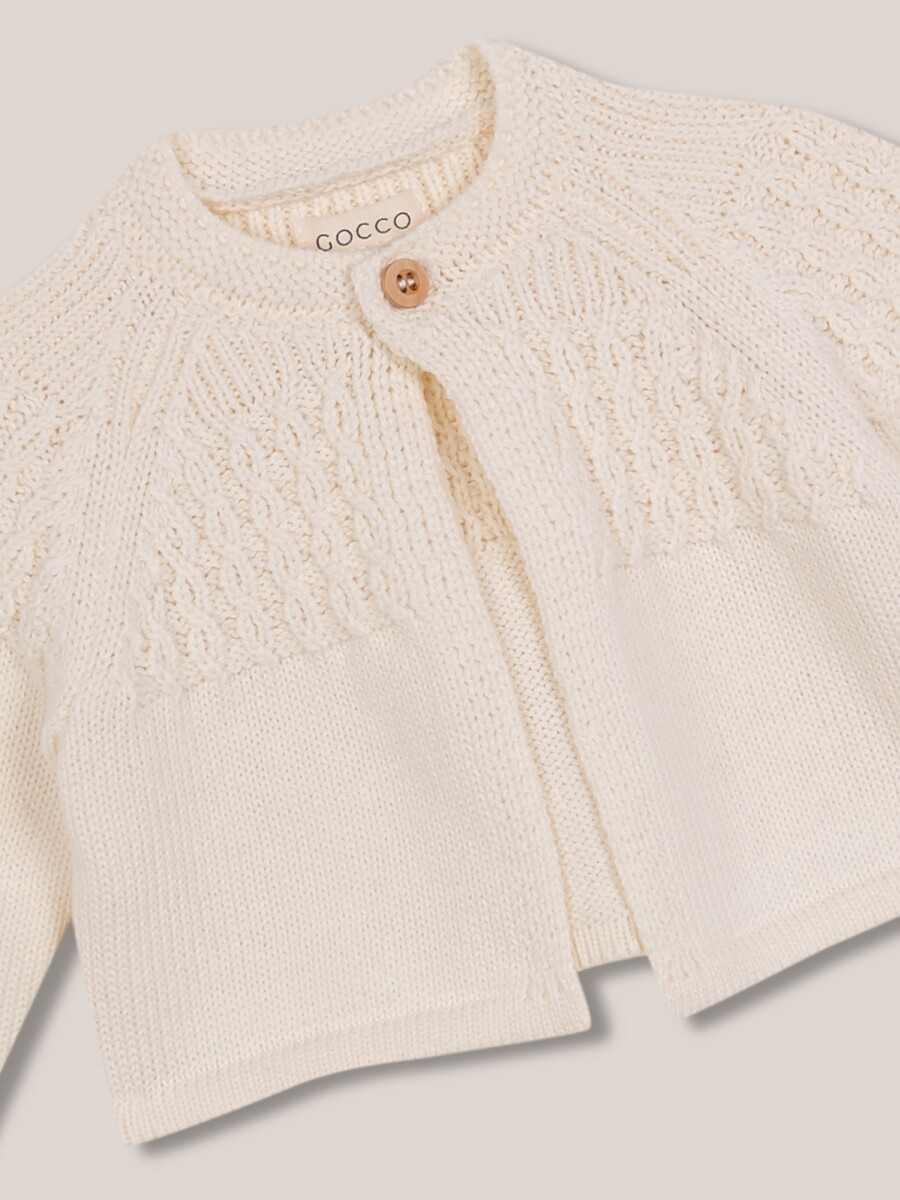 Chaqueta De Punto Blanco