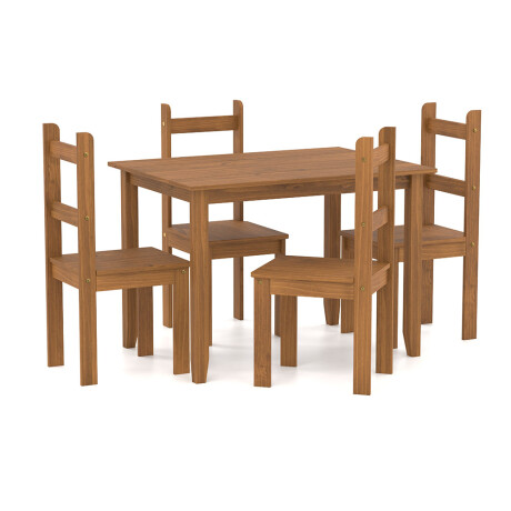 Juego de comedor 4 sillas Linea Naturale Roble