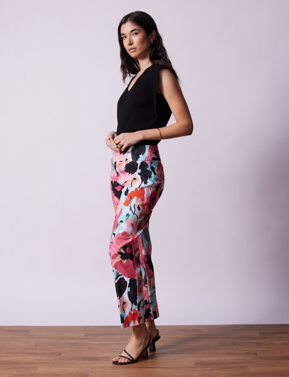 Pantalon Print - Multi/rosa 