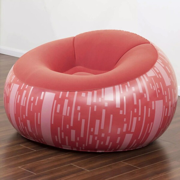 Puff Inflable Sillón Asiento Respaldo Bestway Silla Grande Variante Color Rojo