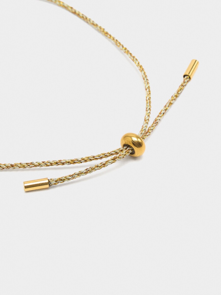 Pulsera Ajustable Con Corazón dorado