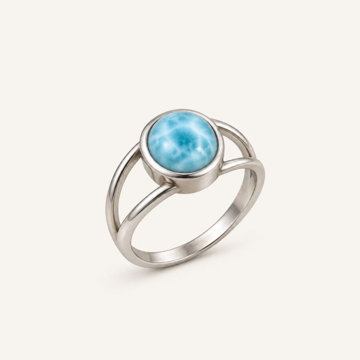 Anillo Shell Larimar - Plata 925 