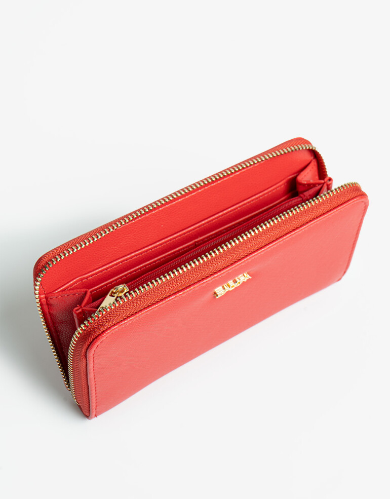 Ficheros Zip Round Billetera Fichero Coral - Coral Oscuro