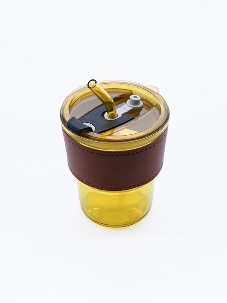 VASO AMBAR CON PU AMARILLO