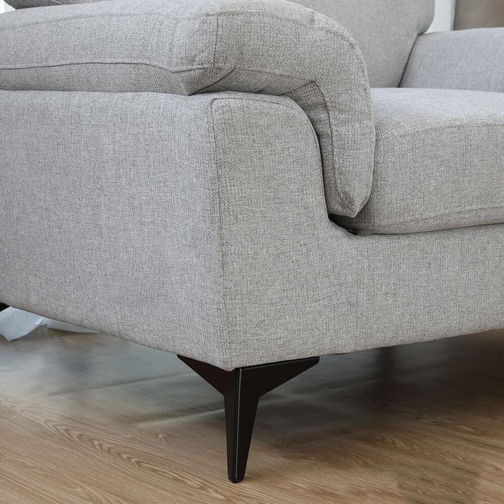 BUTACA Tela y Madera Natural Living - Lamona Gris Claro