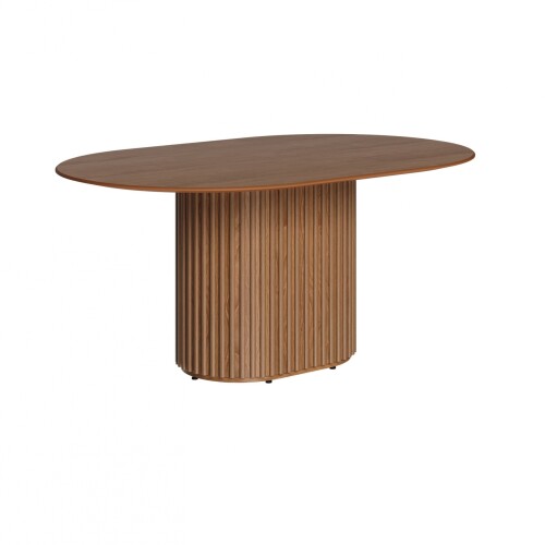 Mesa de Comedor 1.6 Oval - Línea Manhattan Marrón
